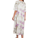 Shein Maternity Floral Print Tie Front Flounce Sleeve Satin Nightdress