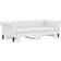 vidaXL Trundle White Sofa 235cm