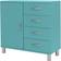 Tenzo Malibu Blue Chest of Drawer 98x92cm