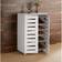 Home Source Oslo White Shoe Rack 114x98cm