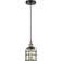 Innovations Lighting Bell Cage Black Antique Brass/Seedy Pendant Lamp 6"