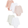 H&M Baby Bodysuits 5-pack - Light Pink/White