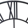 Silent Open Face Black Wall Clock 50cm