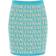 Versace Monogram Knit Mini Skirt - Turquoise/Blue