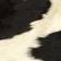 vidaXL Genuine Cowhide Vit, Svart 150x170cm