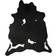 vidaXL Genuine Cowhide Vit, Svart 150x170cm
