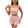 Shein SXY Solid Tube Top & Shorts & Shawl Collar Open Front Coat