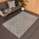 Dreamscene Geometric Rug Large Garden White, Grey 120x170cm