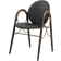 Brdr. Krüger Arkade Black Leather/Brass Kitchen Chair 83cm