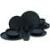 Creatable Uno Lava Stone Black Dinner Set 16pcs