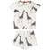 Chelsea Peers NYC Kid's Organic Cotton Giraffe Print Short Pyjama Set - Cream