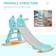 Qaba 2 in 1 Kids Slide with Basketball Hoop