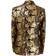 Cloudstyle Men's Dress Floral Suit Notched Lapel Slim Fit Stylish Blazer - Golden