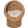 Pawhut Woven Banana Leaf Elevated Cat Bed Wicker Kitten Basket Pet Den L