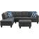 Three Posts Alger Dark Gray Linen Blend Sofa 98" 4 Seater