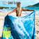 Sand Cloud Turkish Beach Bath Towel Blue, White (162.6x96.5)