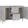 vidaXL Engineered Wood Concrete Grey Buffet 103.5x70cm