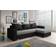 Fun furniture Nora Black/Light Grey Divano 240cm