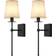 Borough Wharf Busina Wood Wallchiere Natural/Black Wall light 2pcs