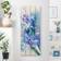 Klebefieber Watercolor Flowers Iris Multicolour Art encadré 40x100cm 4pcs