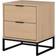 Ebuy24 Luna Oak/Black Sängbord 45x50cm