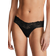 PINK Wink Lace-Trim Thong Panty - Pure Black