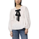 Pieces Golly Bow Long Sleeved Top - Bright White