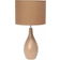 Simple Designs Oval Bowling Pin Base Brown Table Lamp 18.1"