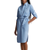 Polo Ralph Lauren Belted Cotton Oxford Shirt Dress - Light Blue