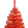 vidaXL Illuminated Plastic Red Weihnachtsbaum 180cm