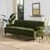 Jennifer Taylor Alana Olive Green Performance Velvet Sofa 88" 3 Seater