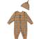 Burberry Baby Onesie & Hat Set - Archive Beige