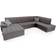 Lya 2 Dark Gray Sofa 348cm