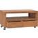 vidaXL Solid Wood Teak Natural Mobile TV 80x41.9cm