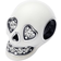 Pandora Glow In The Dark Sparkling Skull Charm - Silver/Transparent