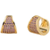 Jette La Donna Hoop Earrings - Gold/Purple