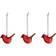 Iittala Mini Birds Red Christmas Tree Ornament 4.8cm 3pcs