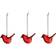 Iittala Mini Birds Red Julgranspynt 4.8cm 3st