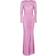 Self-Portrait Rhinestone Mesh Maxi Dress - Pink