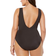 Swimsuits For All Surplice One Piece Swimsuit - Black/White Stripe