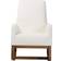 Baxton Studio Yashiya Wood Off-White/Walnut Brown Rocking Chair 37"