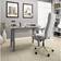 Alphason Truro Grey Writing Desk 90x120cm