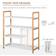 Homcom 4 Tier Brown /White Shoe Rack 68x78cm