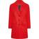 Yours Curve Midi Formal Coat Plus Size - Red