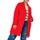 Yours Curve Midi Formal Coat Plus Size - Red