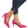 Shein Women's Fashionable Outdoor Casual Pointed Toe Stiletto Pumps With Thin Heels And Faux Pu Leather