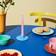 Lyngby Porcelæn Rhombe Blue Fyrfadsstage 3cm