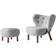 &Tradition Little Petra Walnut / Hallingdal Loungestol 75cm 2stk