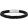 Son Of Noa Braided Leather Bracelet - Silver/Black