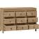 vidaXL Solid Wood Teak Natural Commode 80x55.1cm